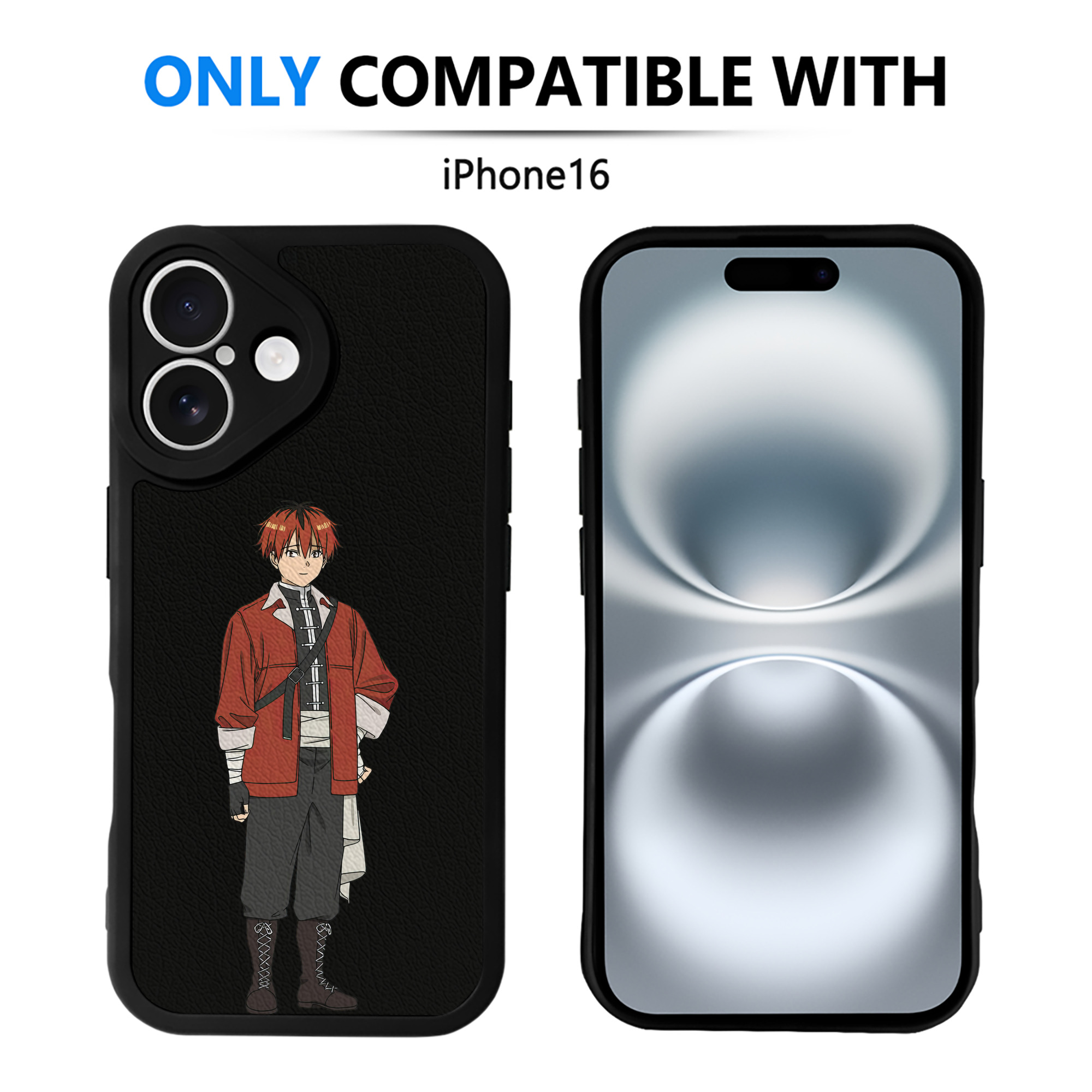 （画像用） 葬送のフリーレン Frieren 【iPhone 16シリーズ対応】シリコンスマホケース（レザー調） 材質：シリコン